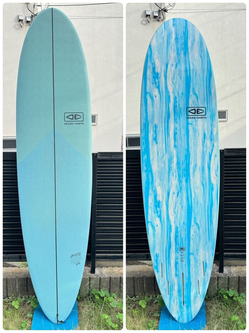 極美品！ O&E エポキシソフト 7’6” フィン付　スカイブルー