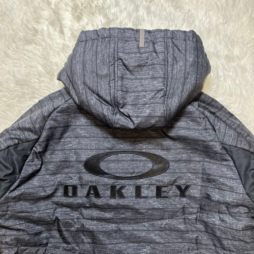 【美品】オークリー　ベンチコート　バックロゴ　ブラック　XL