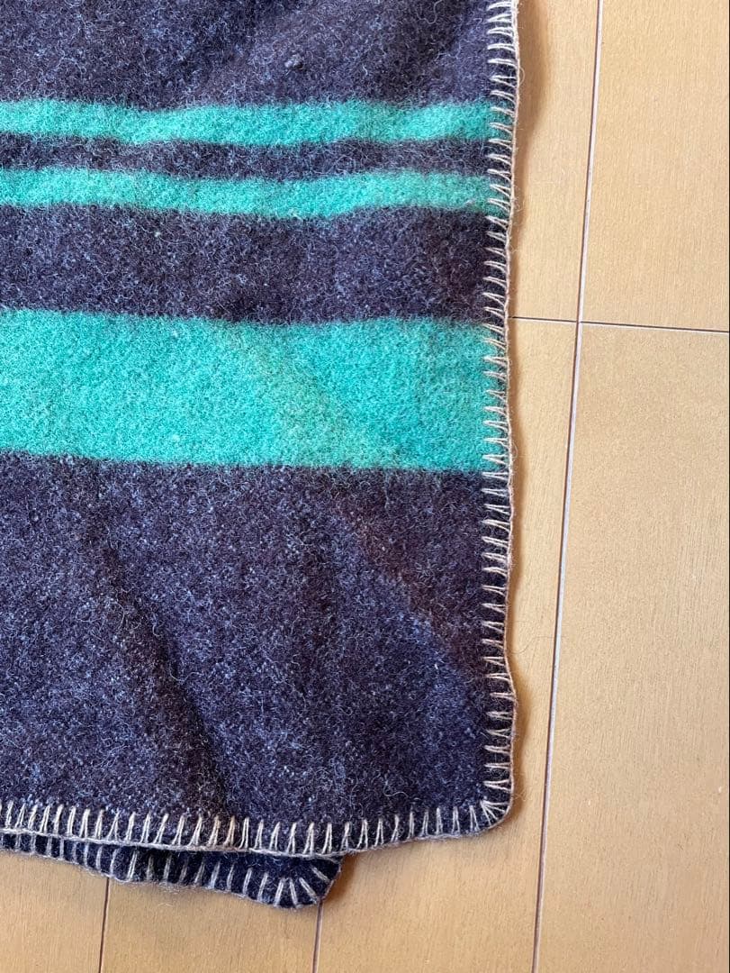 ⭕️マウンテンリサーチ　ベルト付ハーフサイズブランケット　ブラウンxグリーン