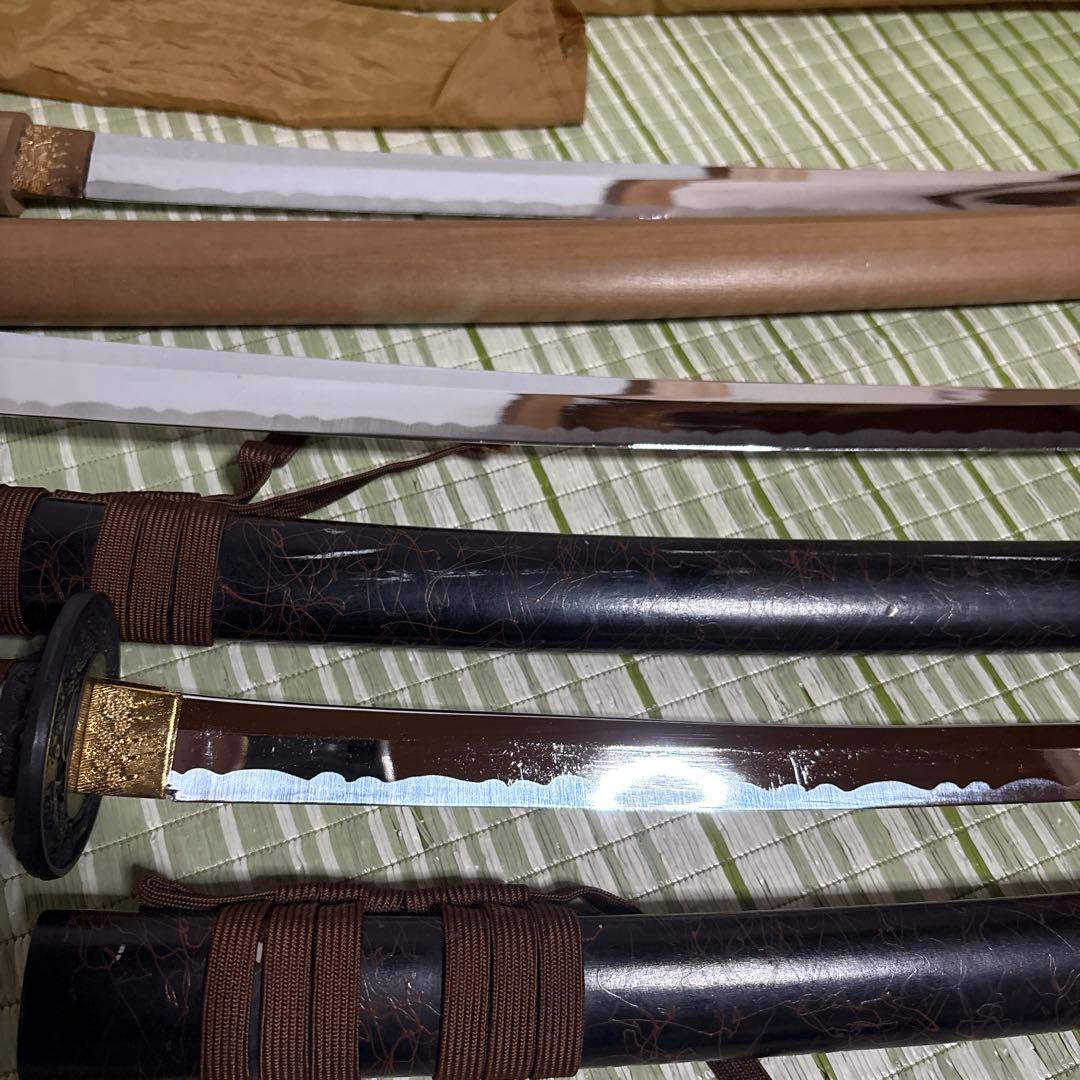 模造刀　模擬刀　武士　侍　伝統工芸　剣　ソード　太刀　小太刀　鞘　鍔　3本セット