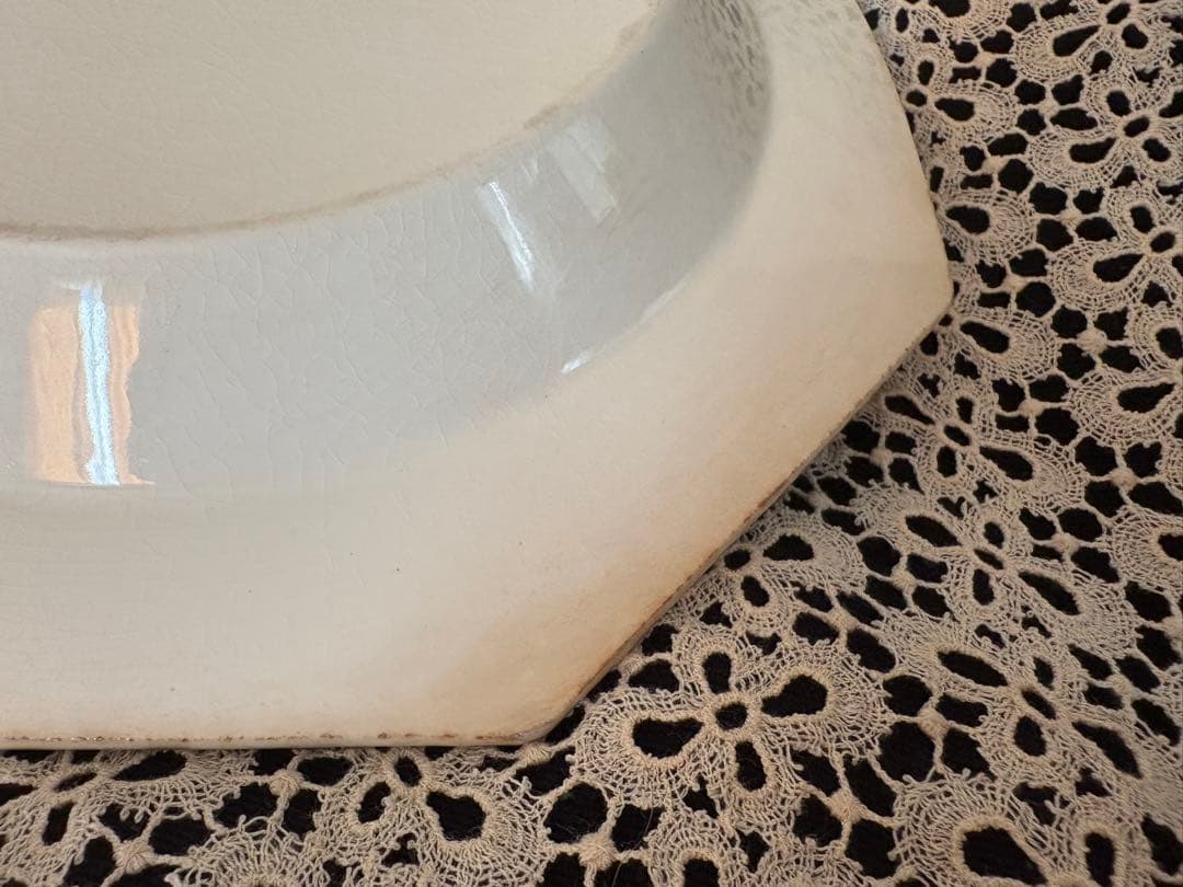 クレイユモントロー窯 オクトゴナル 深皿プレート フランス アンティーク