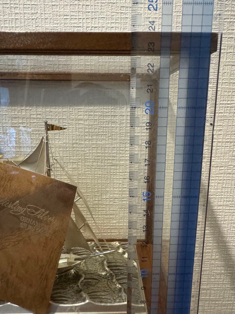 送料無料　関武比古　シルバー985刻印　帆船　置物　silver985