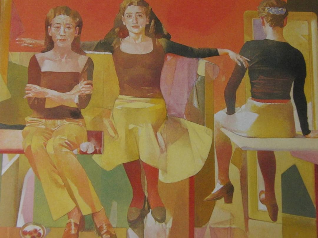 片岡伸介、【肖像】、希少な額装用画集より、新品額装付、状態良好