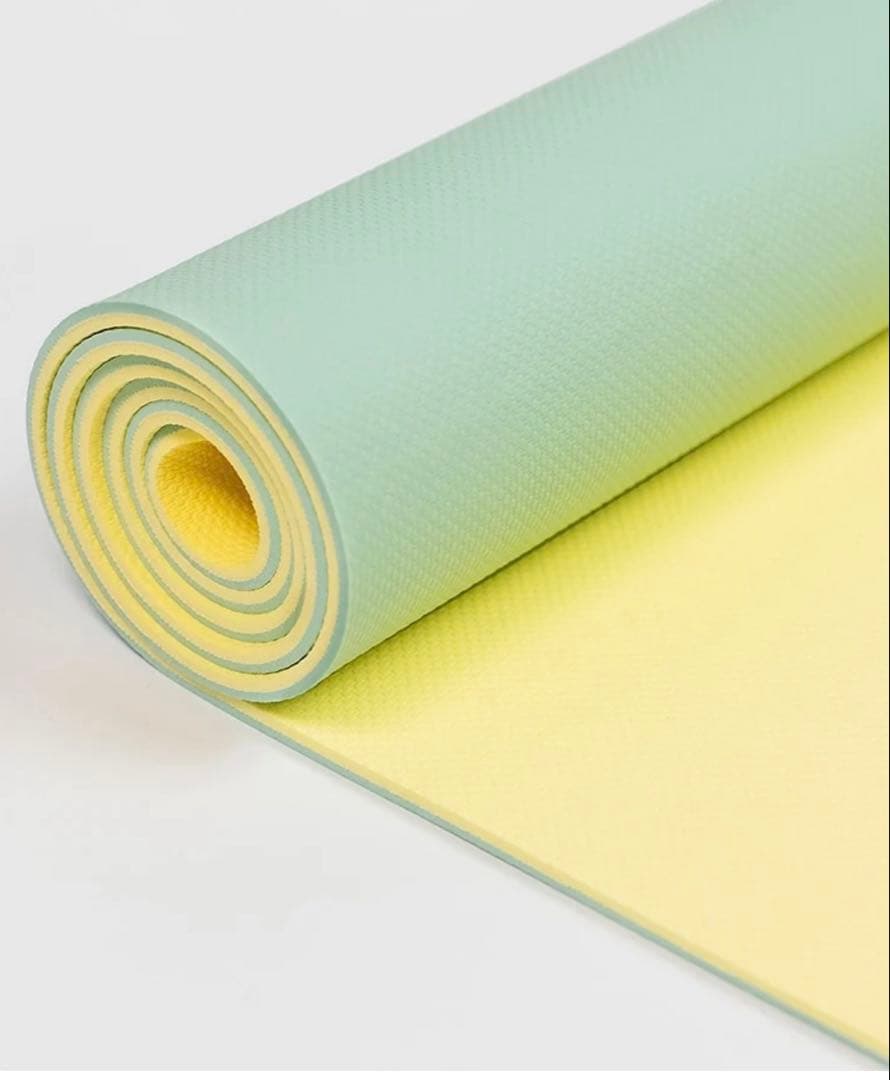 SUKARA リバーシブルヨガマット6mm レモンライム　ケース付き