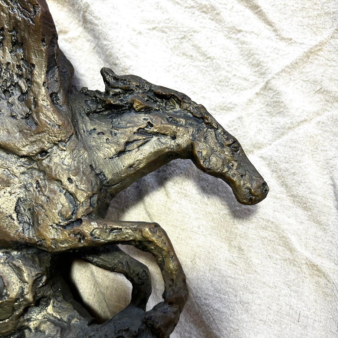 北村西望作 ブロンズ像 ペガサス 彫刻 春駒に題す 「春風」 置物 オブジェ 馬