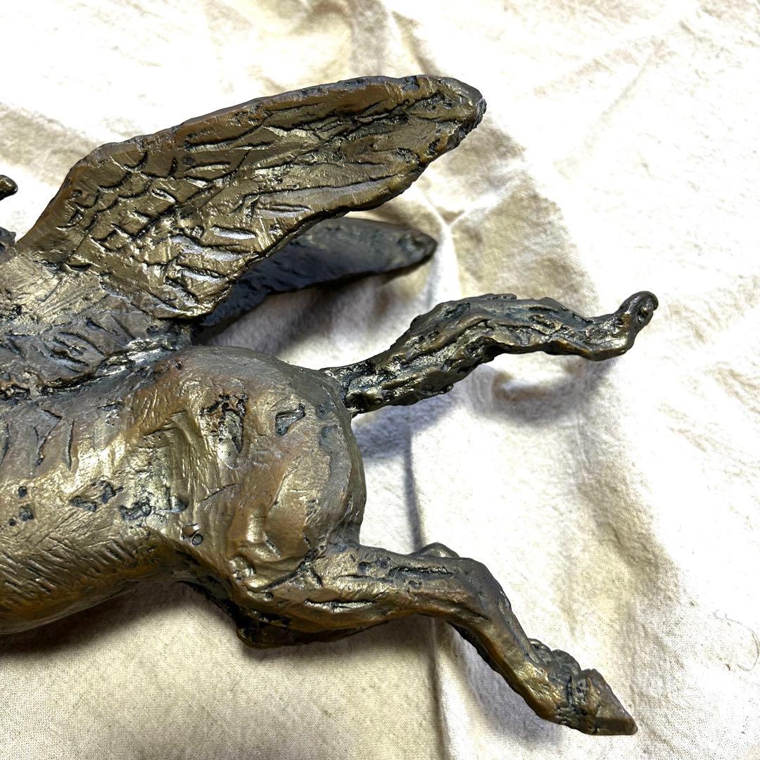 北村西望作 ブロンズ像 ペガサス 彫刻 春駒に題す 「春風」 置物 オブジェ 馬