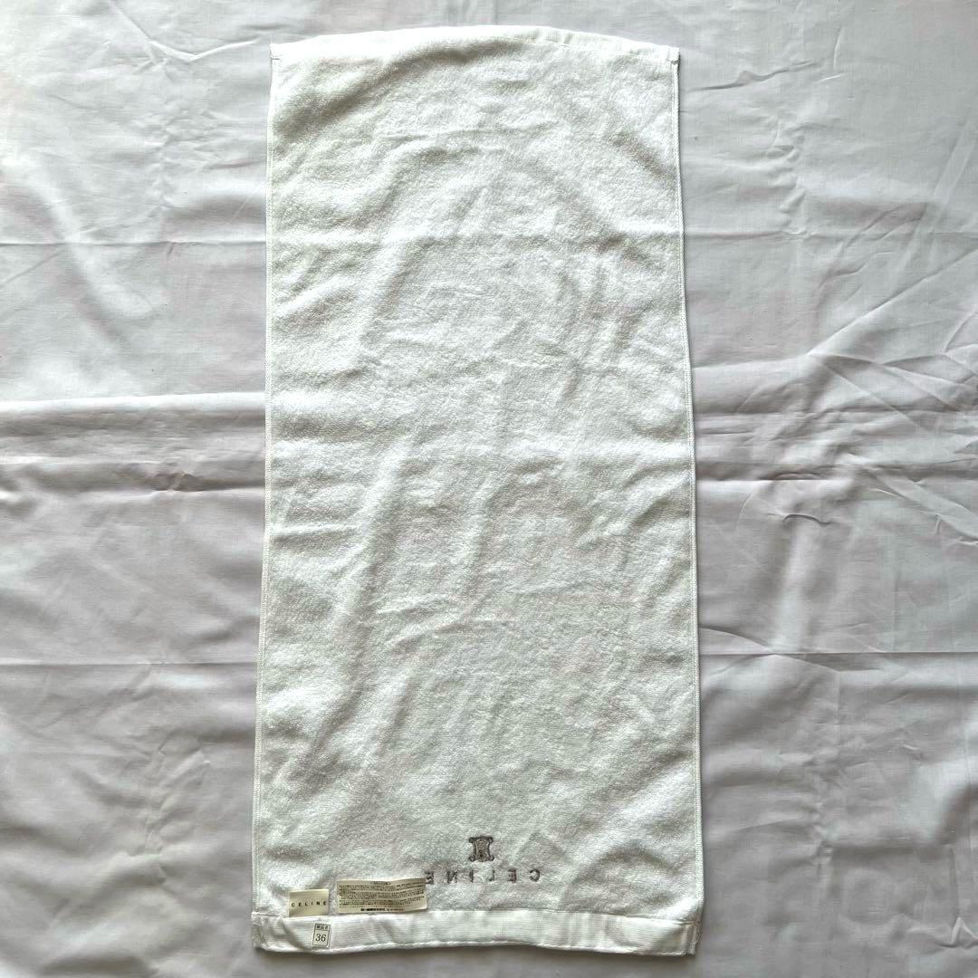 003【未使用】❤️CELINE フェイスタオル　ホワイト