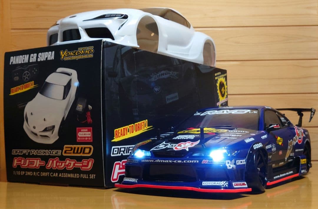 ①D-MAX横井昌志S15ボディLED付＆②ドリパケスープラRTR白フルセット新