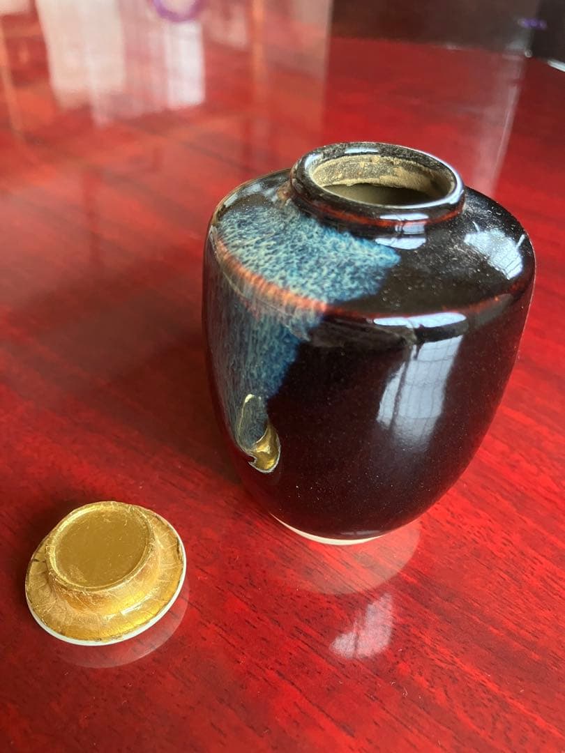 茶入棗　茶道具　肩衝茶入　仕覆付　点前道具