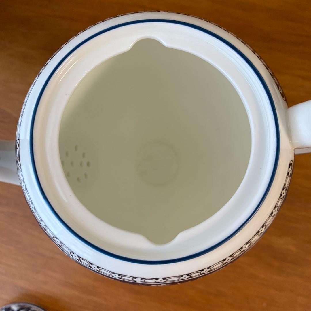 ウェッジウッド　フロレンティーン　コバルトブルー　ティーポットＬ