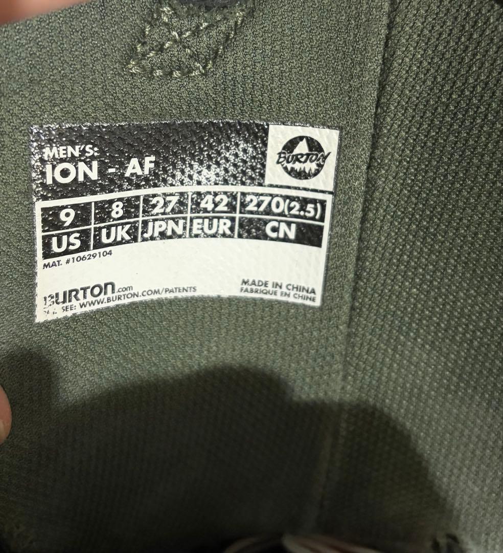 送料無料　BURTON (バートン) ION（アイオン）　27.0cm