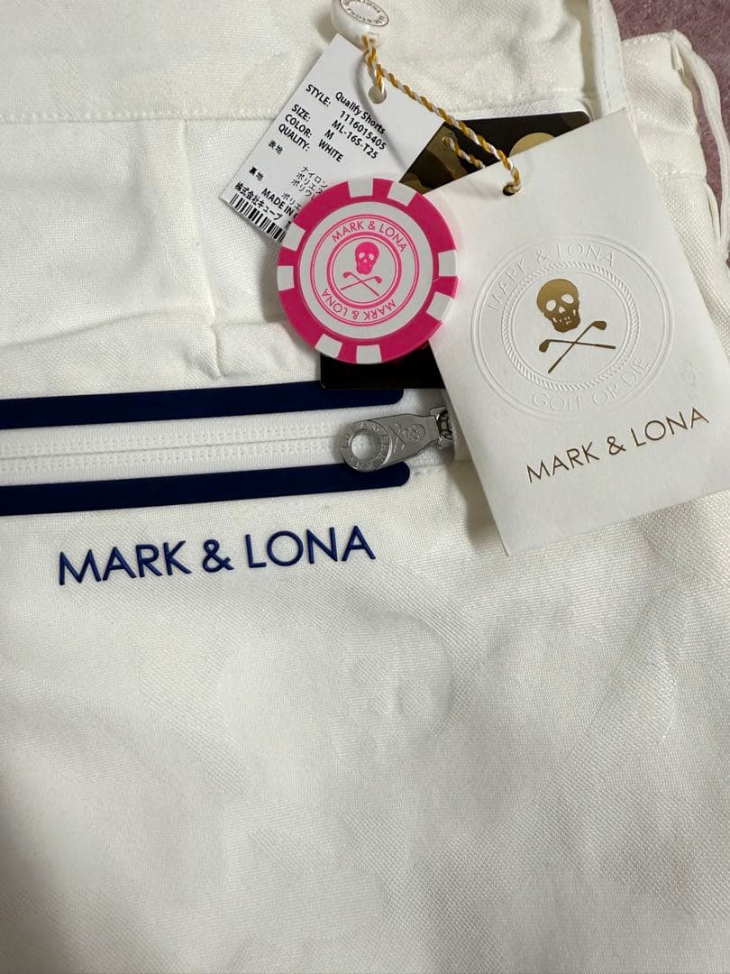 MARK＆LONA マークアンドロナ メンズ ホワイト ハーフパンツ M