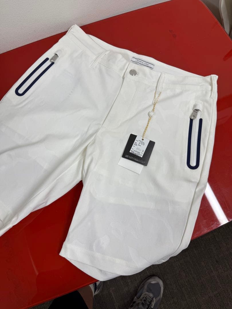 MARK＆LONA マークアンドロナ メンズ ホワイト ハーフパンツ M