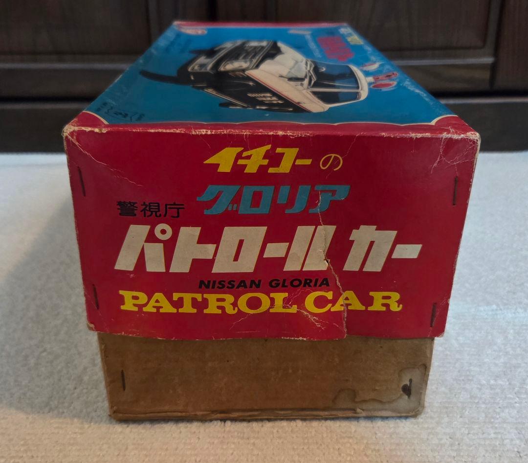 【箱付】【年代物】イチコー　グロリア　パトロールカー　ブリキ