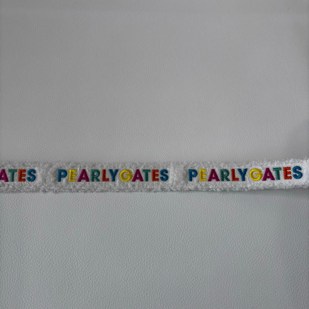 【新品】PEARLY GATES　ゴルフベルト　ホワイト　刺繍ロゴ　ユニセックス