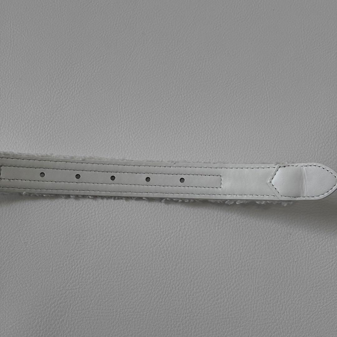 【新品】PEARLY GATES　ゴルフベルト　ホワイト　刺繍ロゴ　ユニセックス