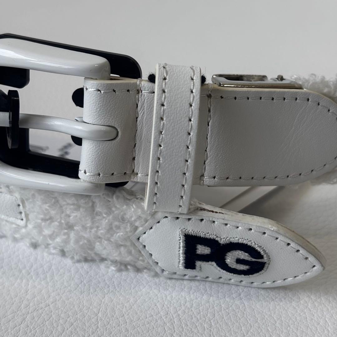 【新品】PEARLY GATES　ゴルフベルト　ホワイト　刺繍ロゴ　ユニセックス