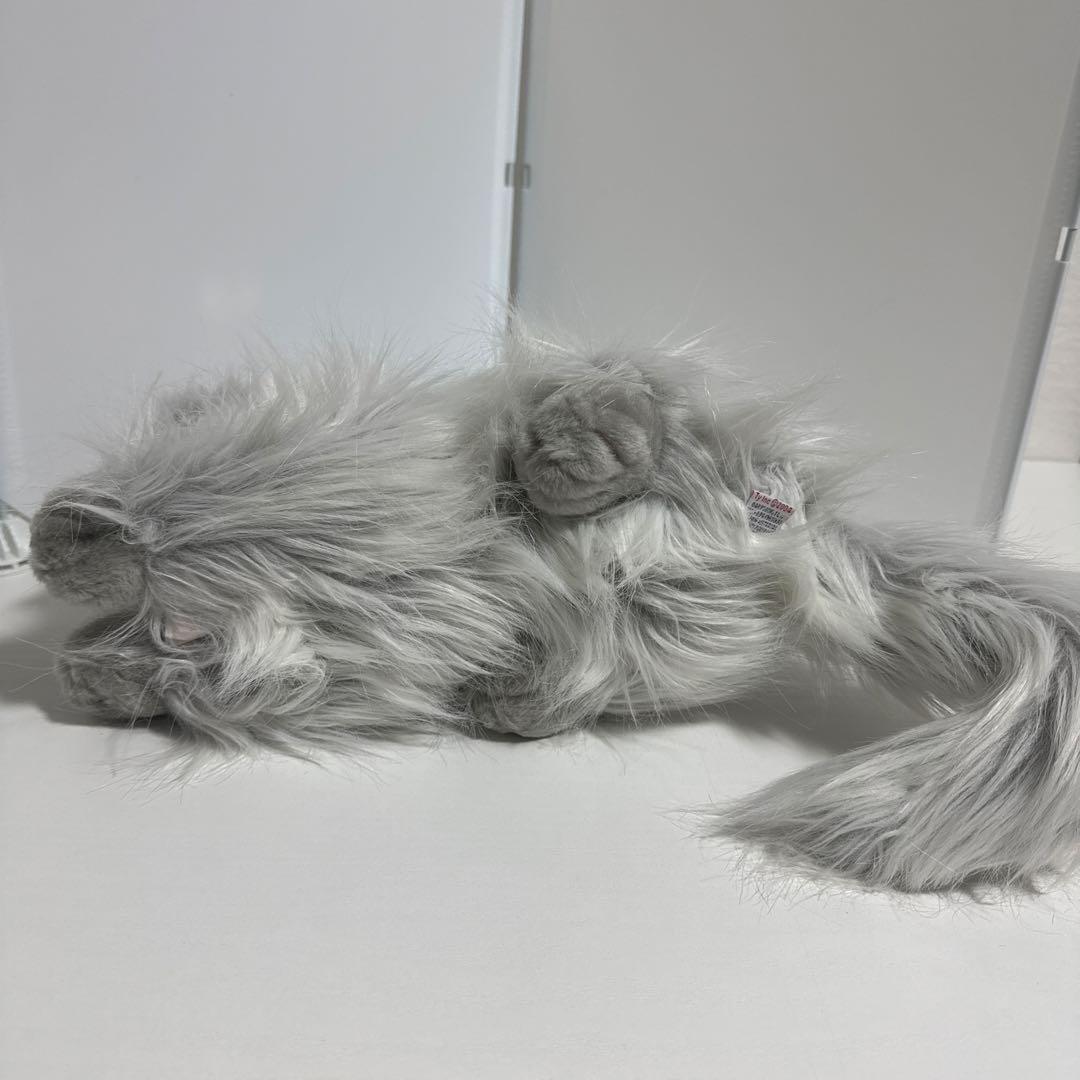 Ty グレー猫 ぬいぐるみ 長毛 バディーズ