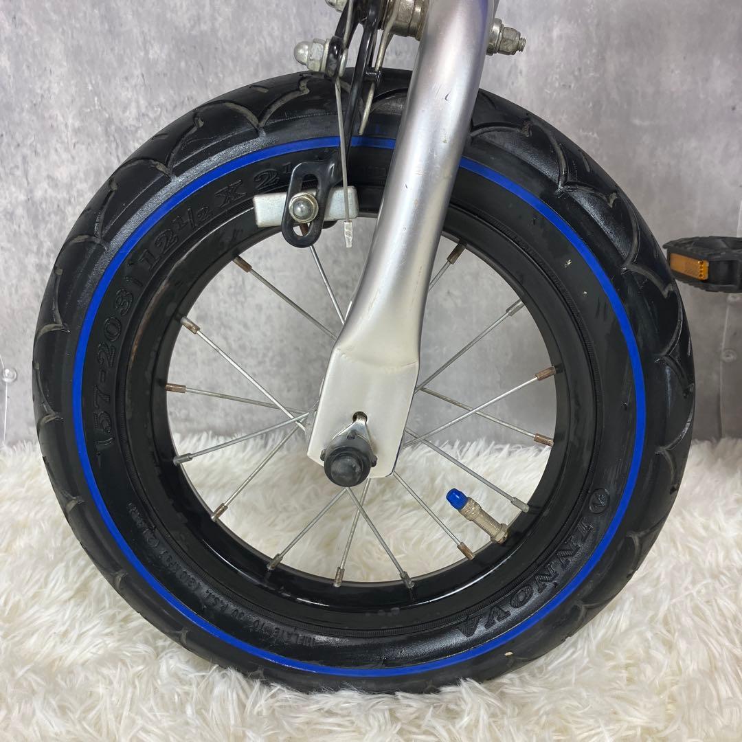 【極美品】へんしんバイク 12インチ 青 スタンド＆工具セット付