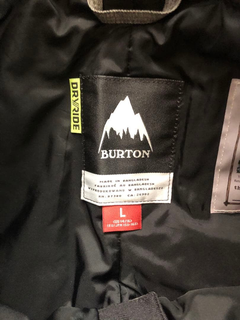 バートン　BURTON スノーボードパンツ　グレー　Lサイズ　160くらい