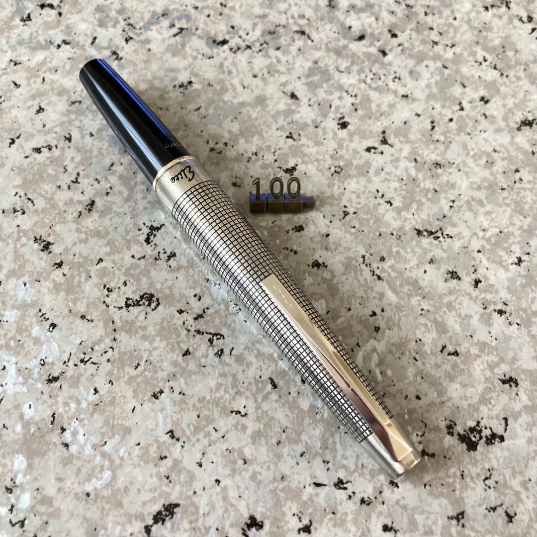 #100 オーバーホール済み 万年筆 PILOT パイロットSilver 18k
