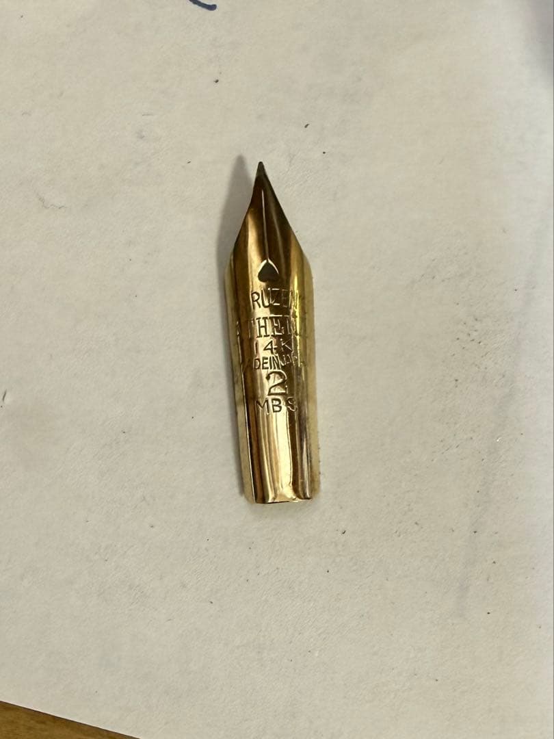 激レア 丸善 ビンテージ 万年筆 アテナ 14k 2号 ボディPLATINUM