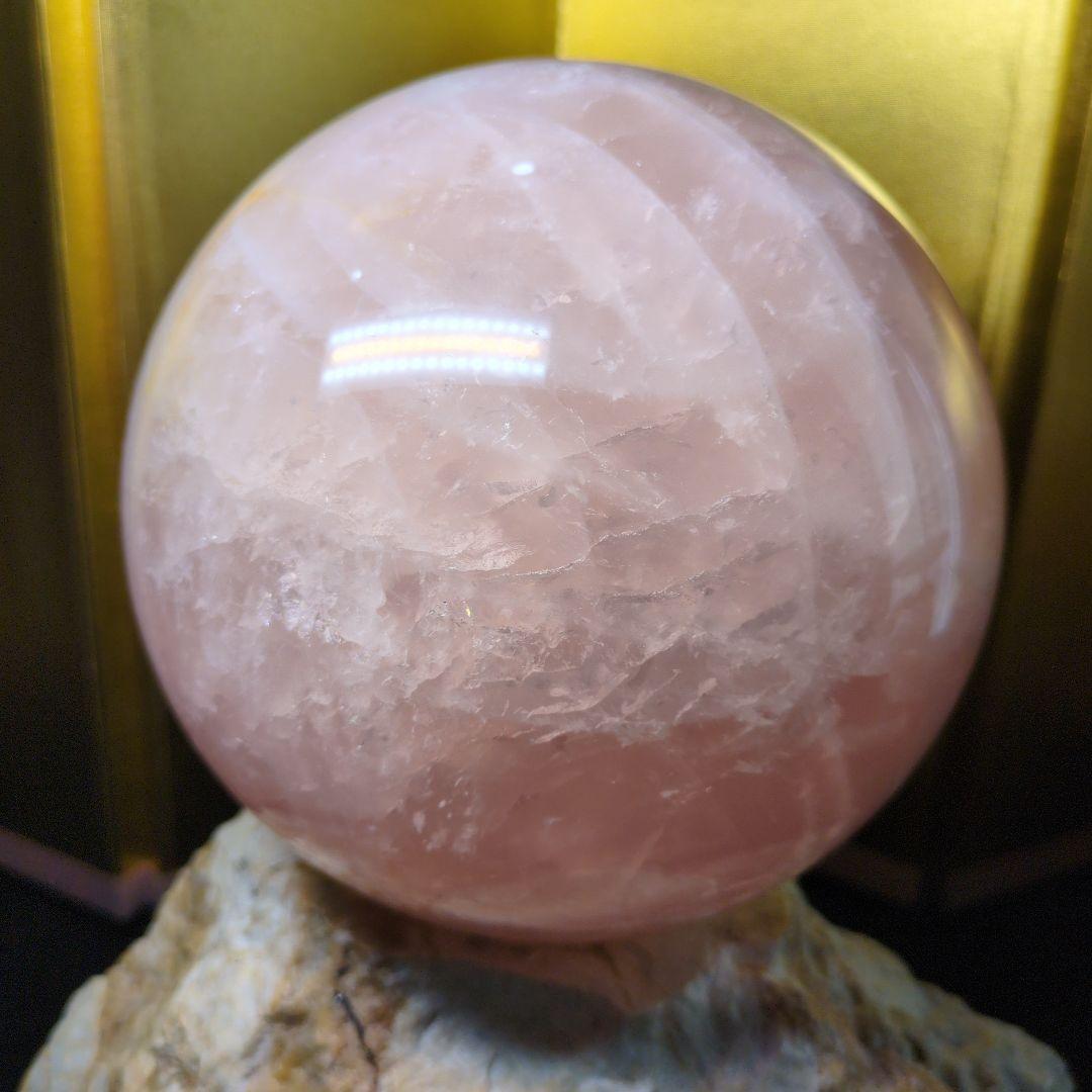 ローズクォーツ スフィア 直径145mm 4.1kg 丸玉天然石 パワーストーン