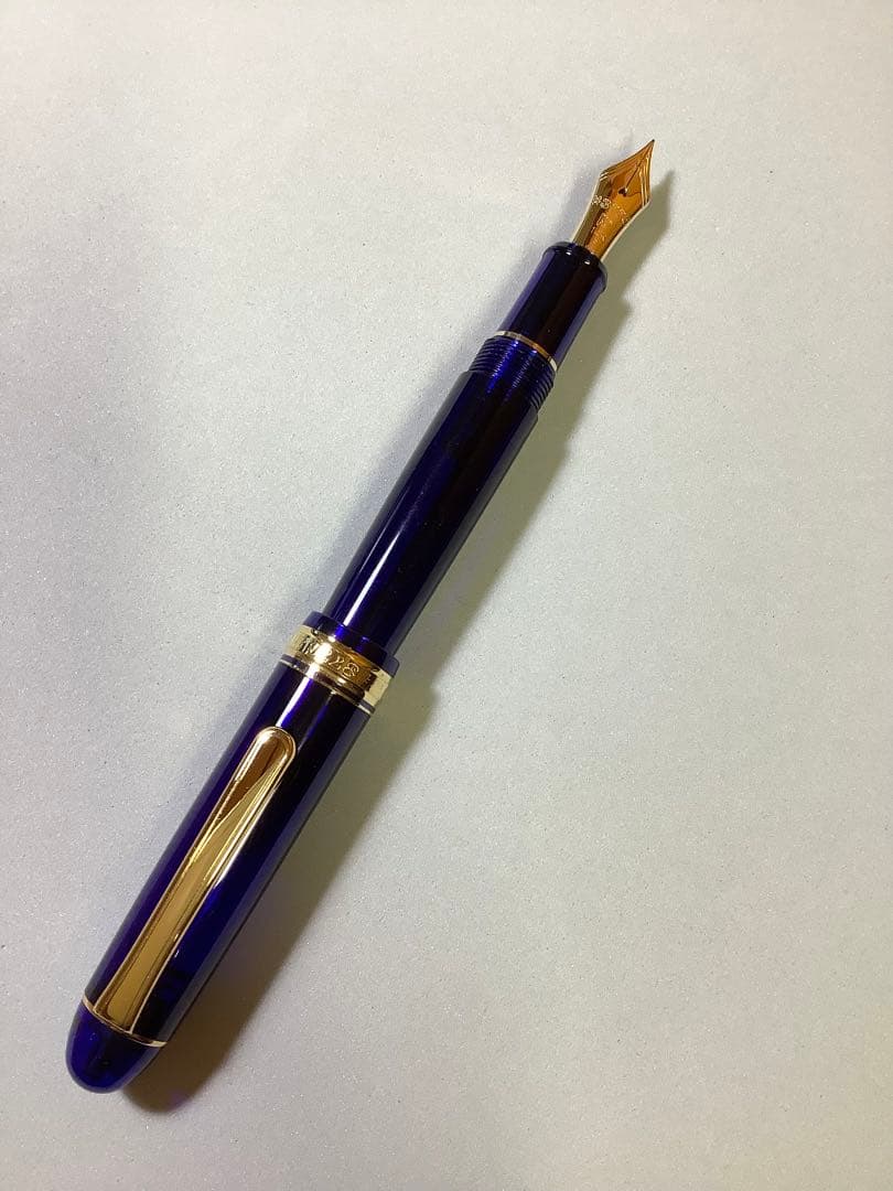 プラチナの万年筆 3776　シャルトルブルー　ペン先: F　【おまけ有り】