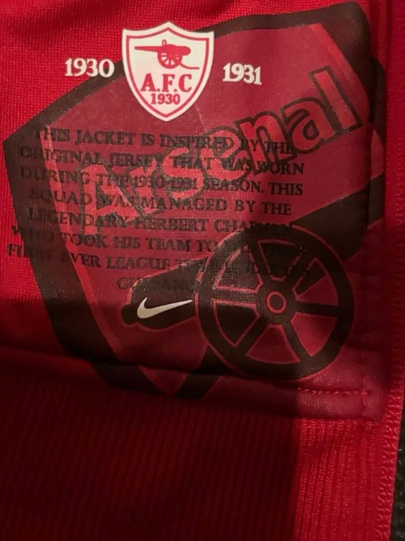 Arsenal 初優勝記念1930-31 Nike AFC ジャージ レッド