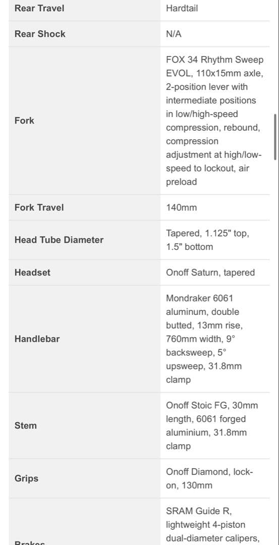 Mondraker Vantage RR 2018 マウンテンバイクフレーム