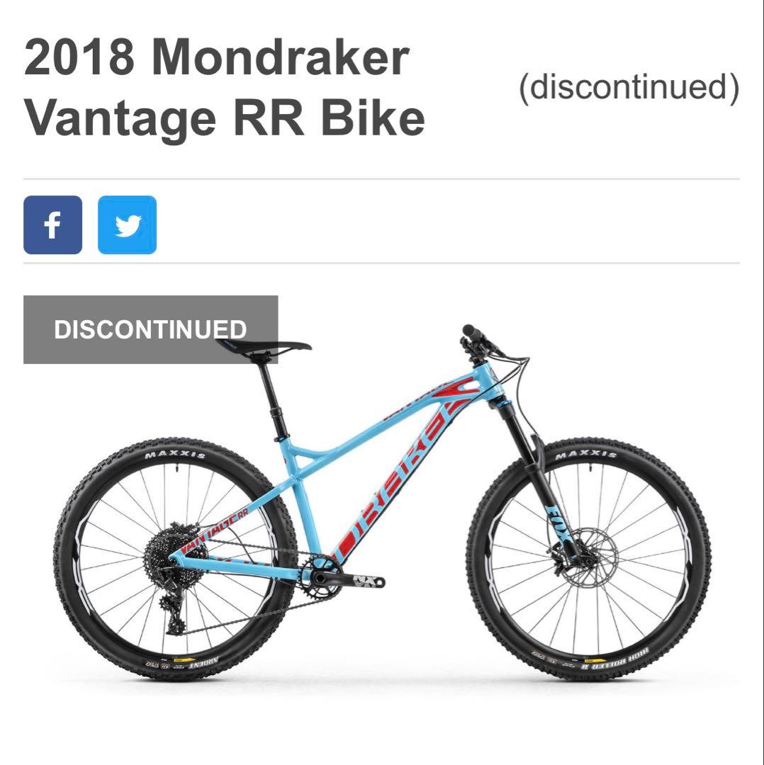 Mondraker Vantage RR 2018 マウンテンバイクフレーム