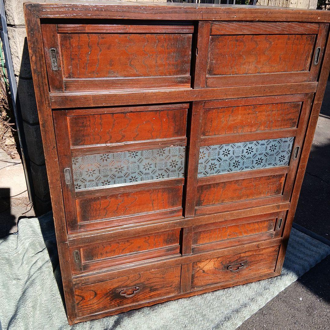 ☆昭和レトロ大正ロマン 小型茶タンス☆古民家 古家具 当時物