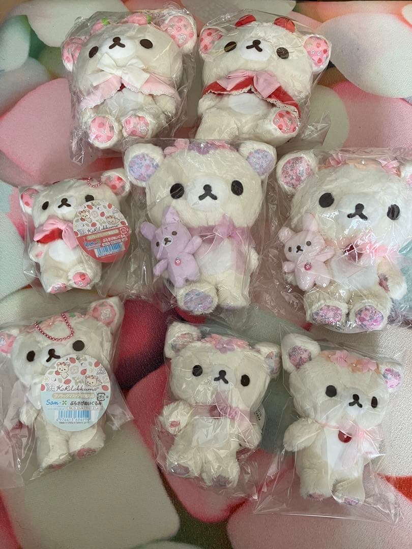 コリラックマ　ストア限定　おすわりぬいぐるみ　ぶらさげぬいぐるみ　花冠