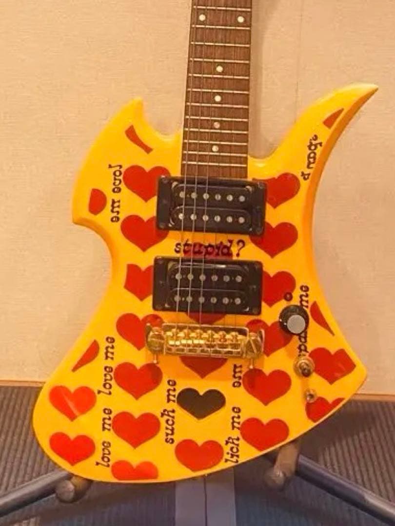 美品★BURNY Fernandes hide イエローハートJr. ミニギター