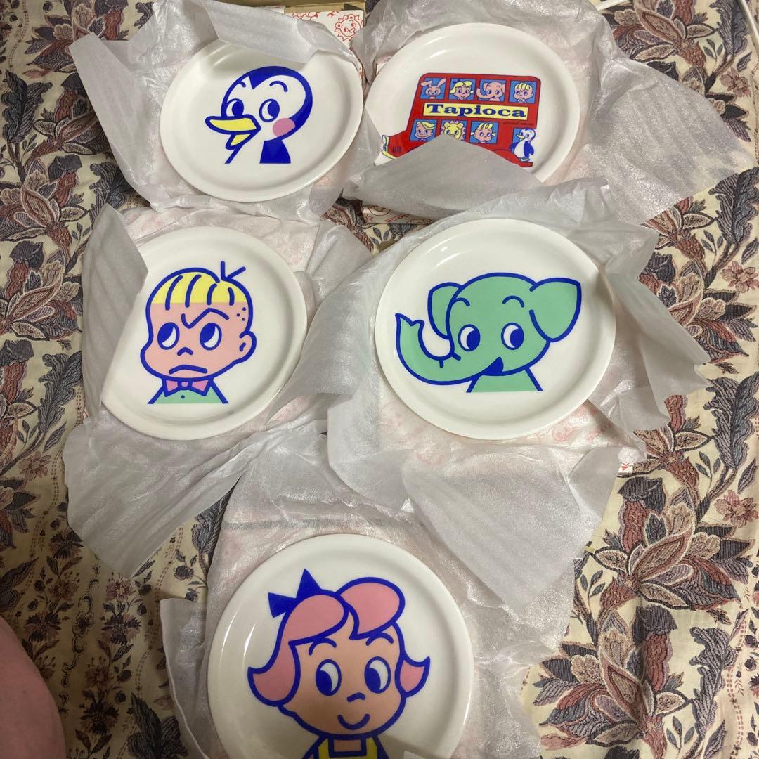 新品　激レア　タピオカ　皿　5枚セット　歯ブラシセット　原田オサム