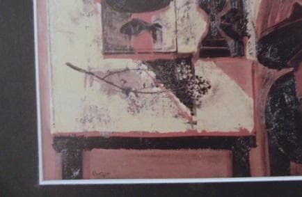 島田章三、【人と卓上のコンポジション】、希少な額装用画集より