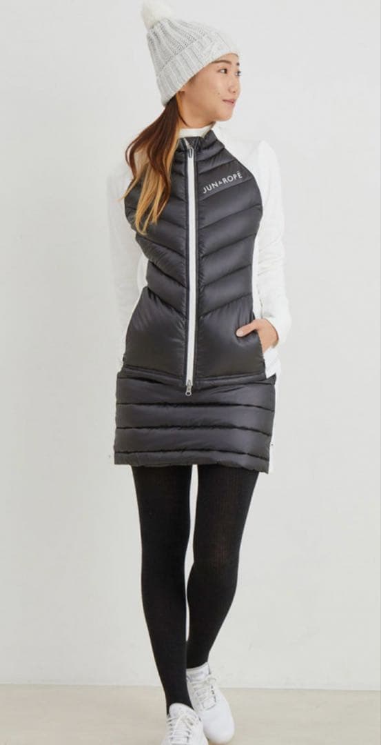 値下げ　新品タグ付き　JUN & ROPE ダウンスカート ブラック M