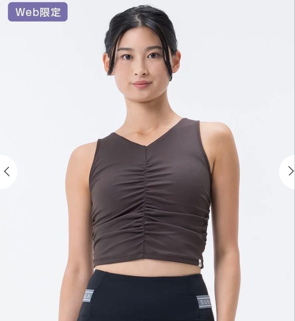 【SUKALA】アメリカンスリーブギャザータンクトップ