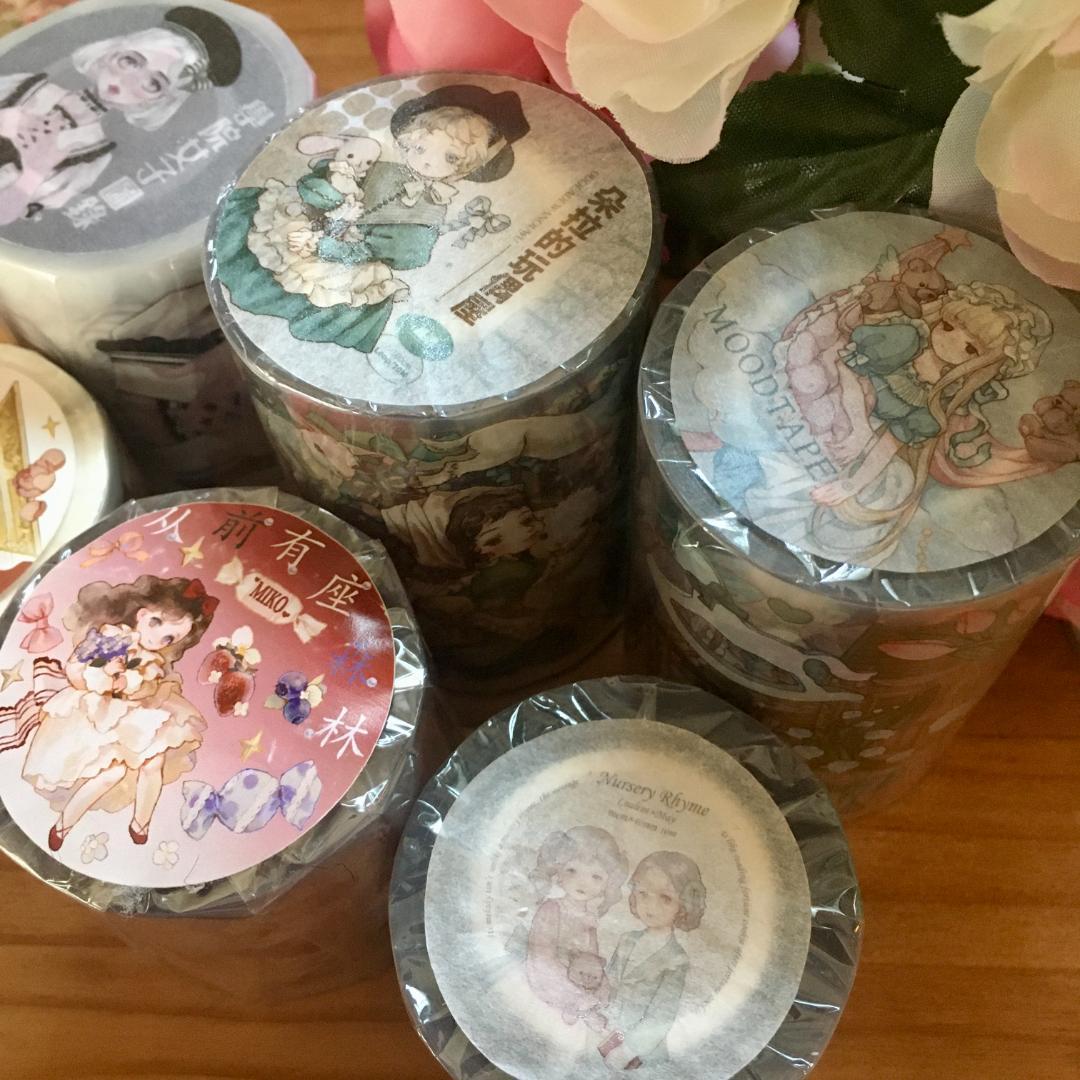 【早い者勝ち】超人気 少女海外マステ6巻セット ビンテージレトロガール