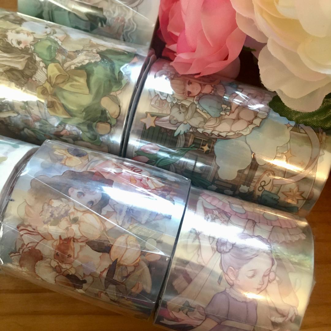 【早い者勝ち】超人気 少女海外マステ6巻セット ビンテージレトロガール