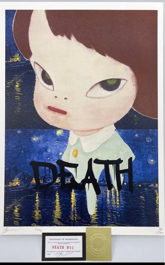 DEATH NYC 世界限定100枚 アートポスター 奈良美智／ゴッホ⑤