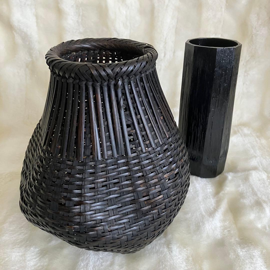 お値下げ 茶道具 名工 島村白峰斎造 桂籠 花籠 共箱