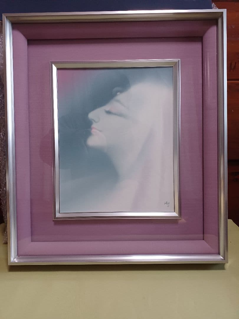 若尾和呂　「献身」 油彩　F3号　タリズマニックアート　幸運を招く絵　膜面描法