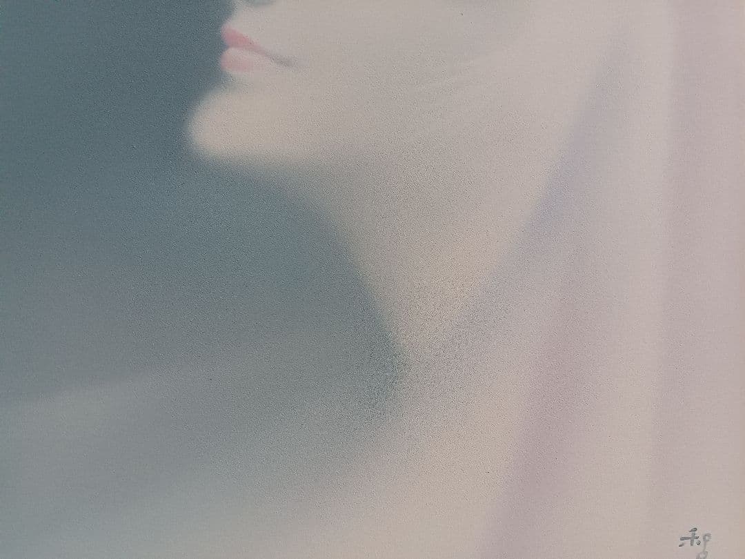 若尾和呂　「献身」 油彩　F3号　タリズマニックアート　幸運を招く絵　膜面描法