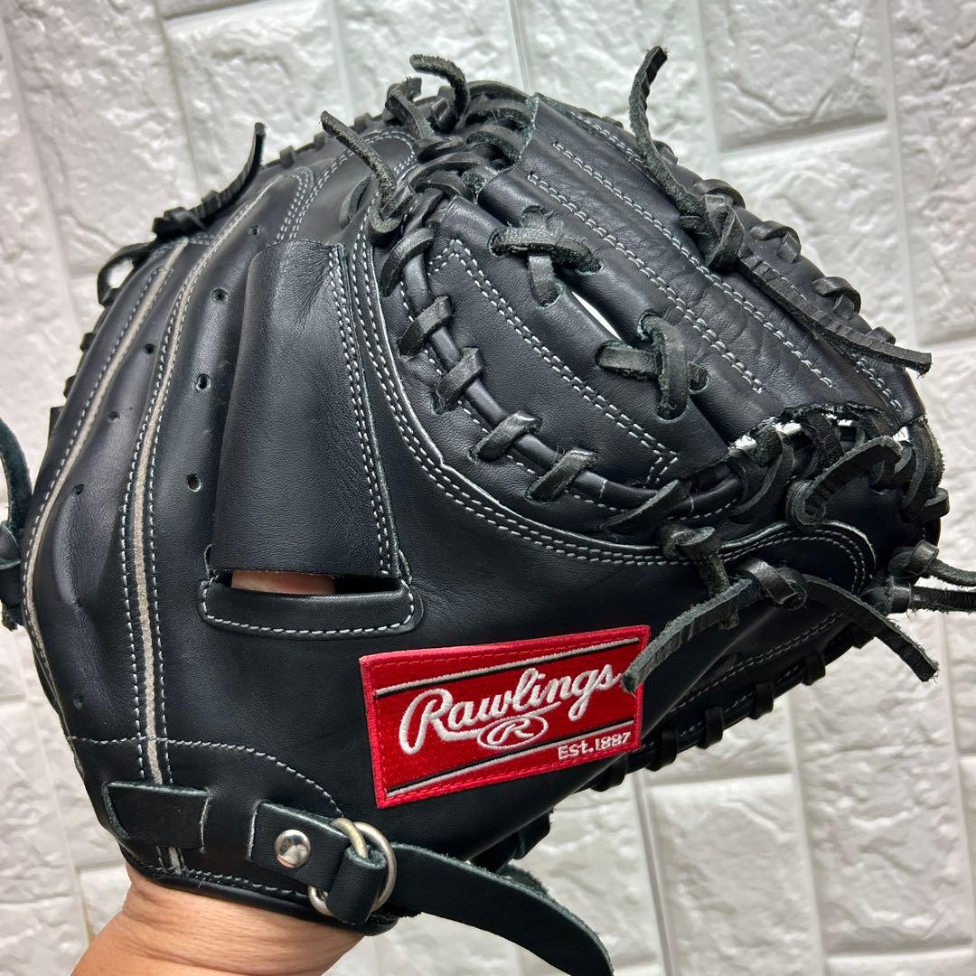 【美品】野球 グローブ 軟式 少年野球 キャッチャーミット ローリングス