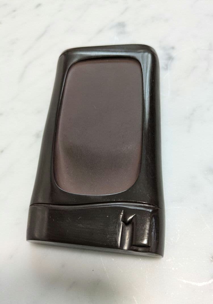 赤間硯　日枝玉峯作　竹節硯　日枝玉峯堂