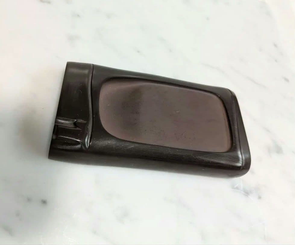 赤間硯　日枝玉峯作　竹節硯　日枝玉峯堂