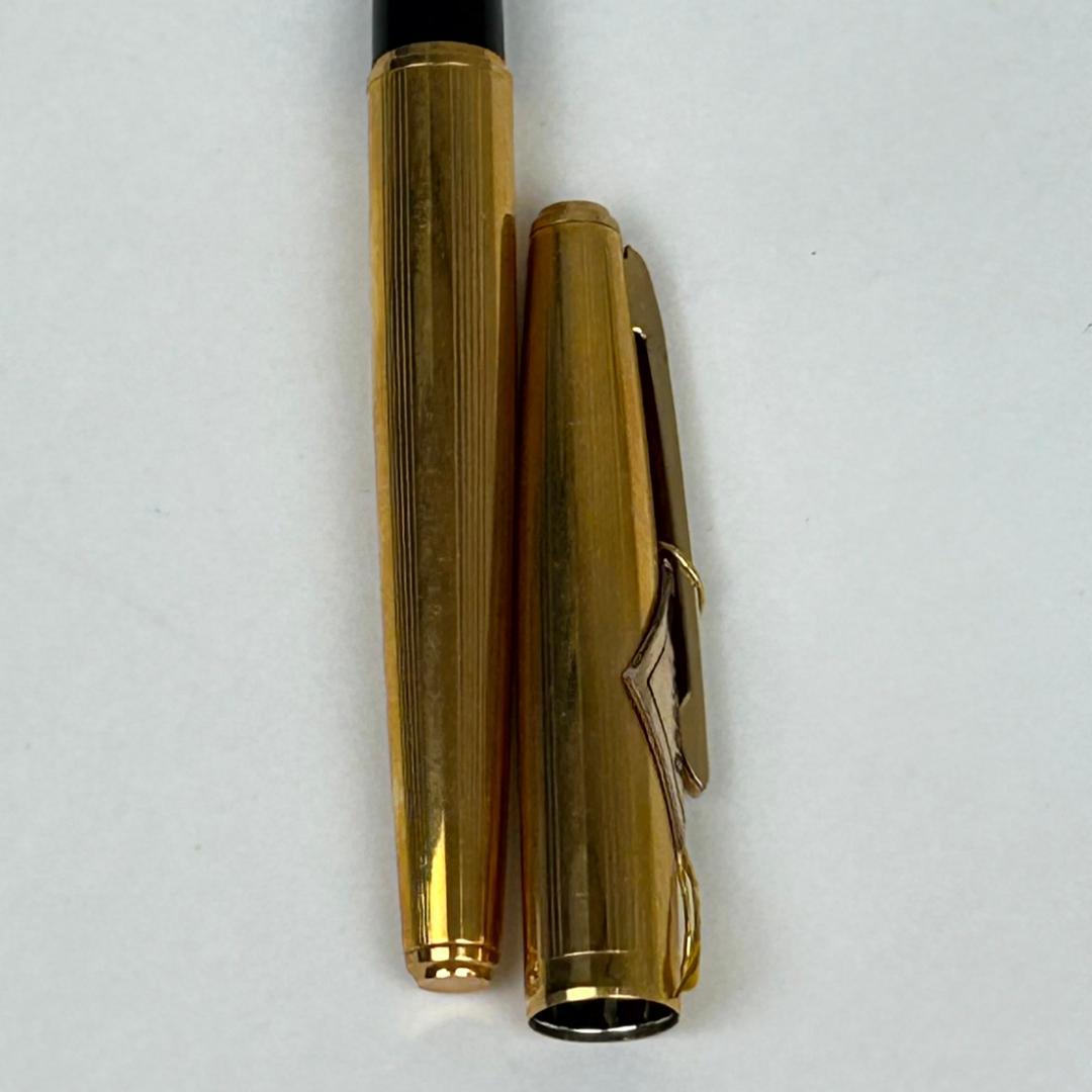 PLATINUM プラチナ 万年筆 金張り 14KGF 18K　細字