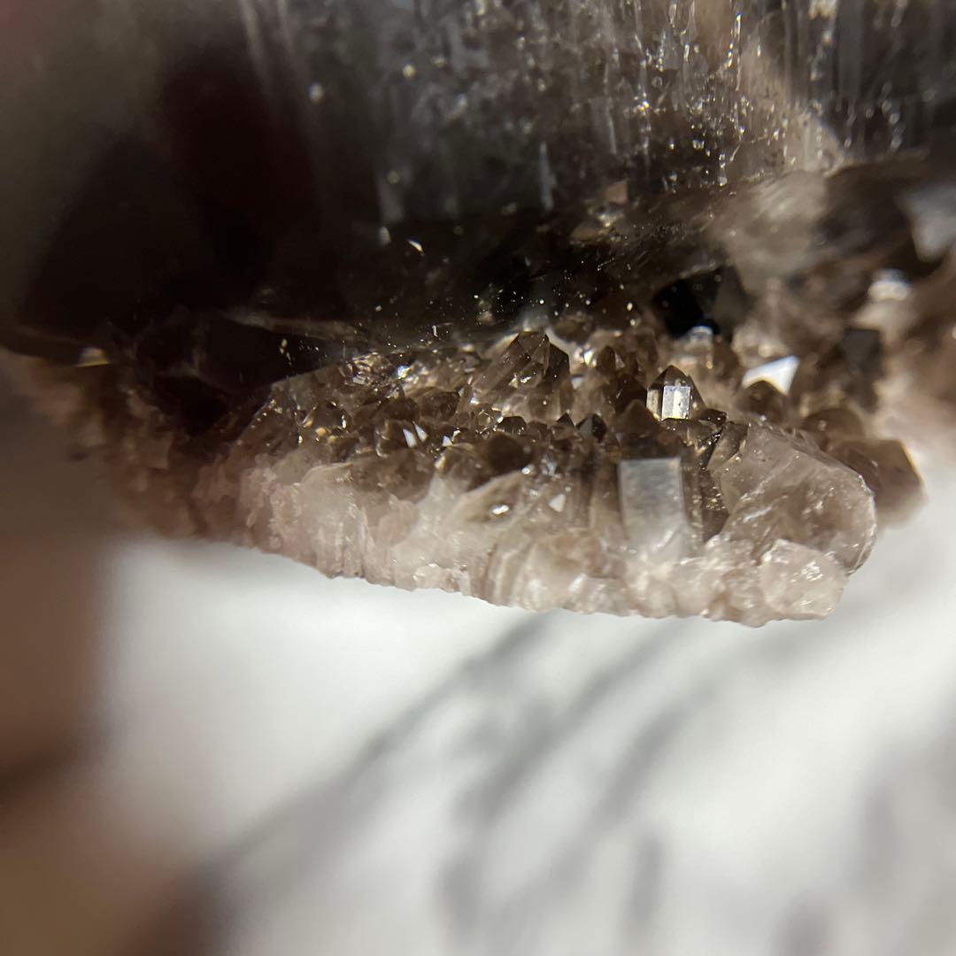 ブラジル産 モリオン(カンゴーム) ダブルポイント クラスター原石