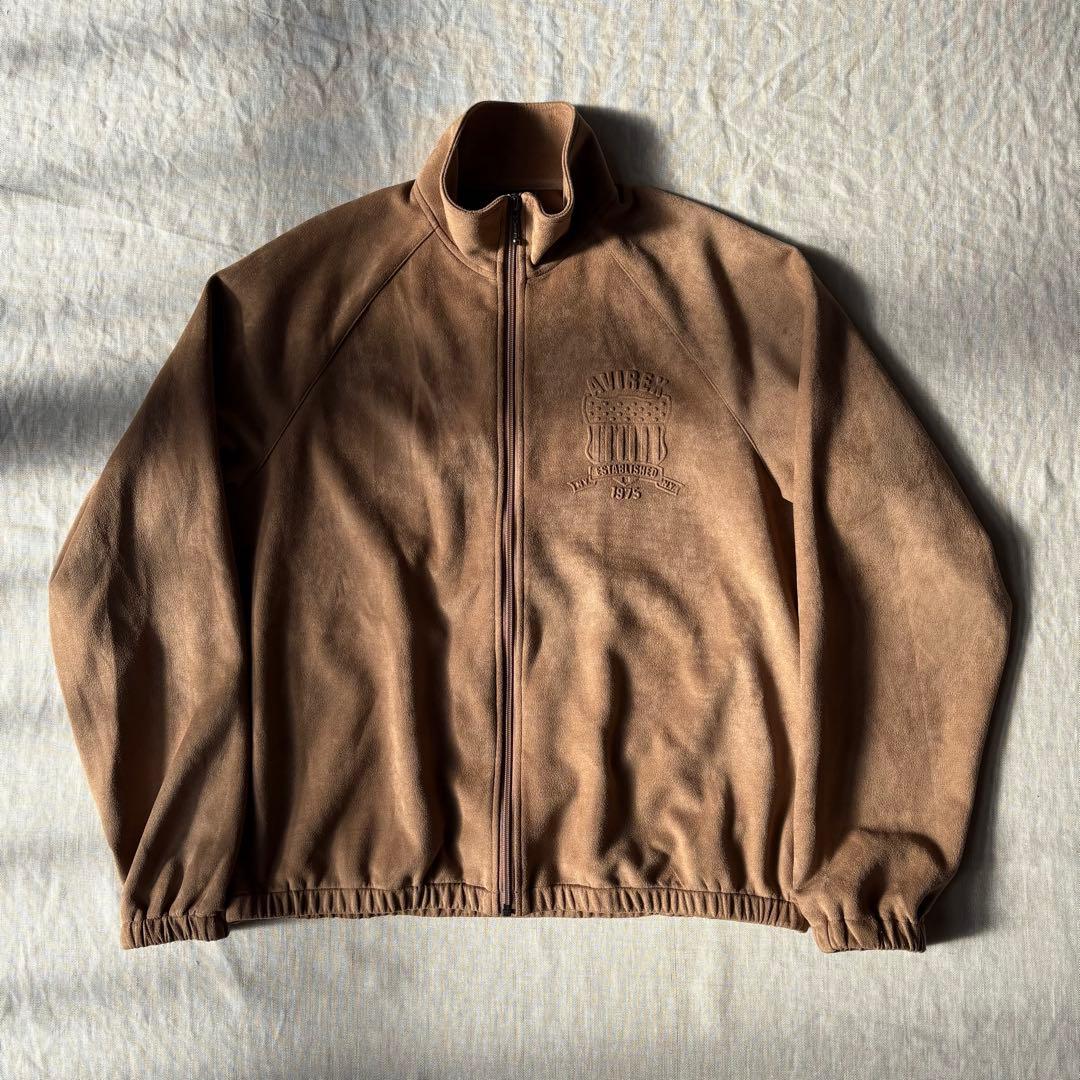 AVIREX フェイクスウェード セットアップ ジャージ ベロア ベージュ